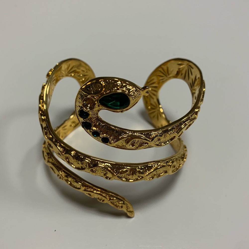 Rachel Zoe gold snake wrap bracelet
